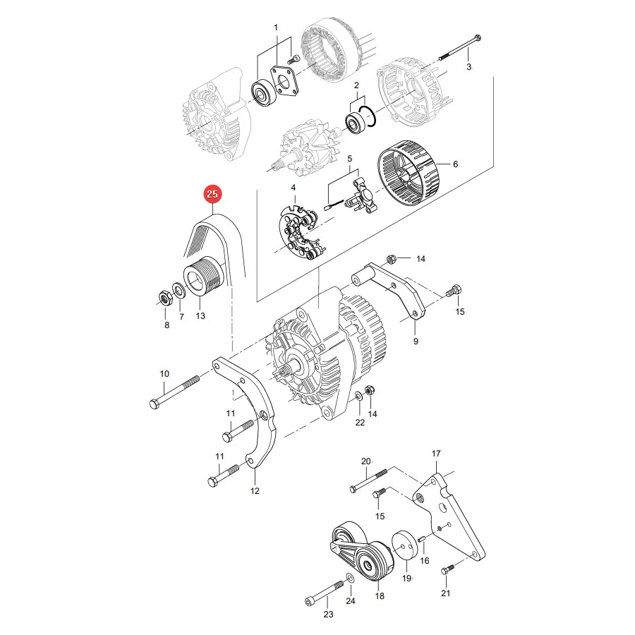 Gates - 785288 - Multi-Ribbed Belt for Alternator Drive