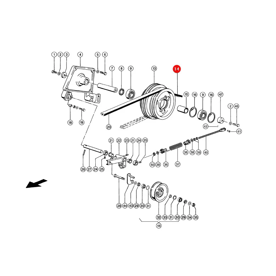 Gates - GA1423400 - Claas Straw Chopper Belt