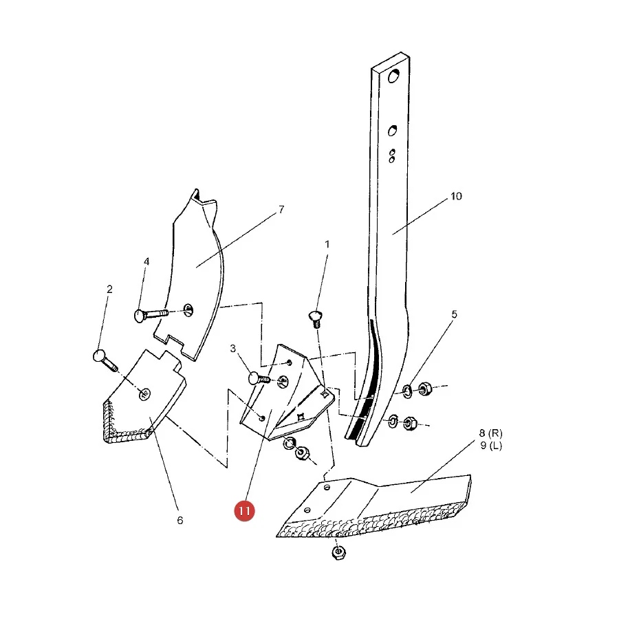Gopart - 4679106GP - Plowshare Holder 10S Flat, Gopart