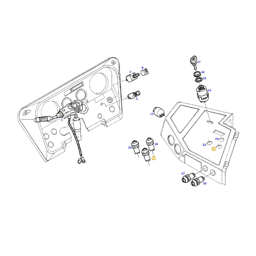 Granit - 50706012 - Dashboard Light Switch Fendt
