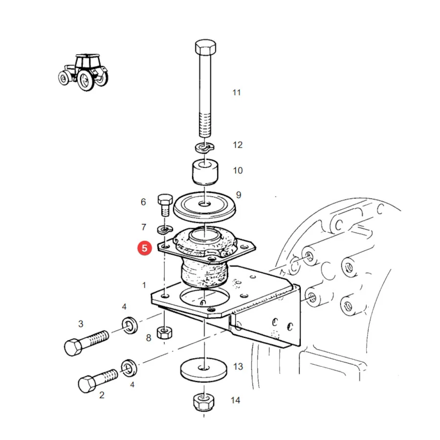 Granit - 65406001 - Cab Suspension Cushion Fendt