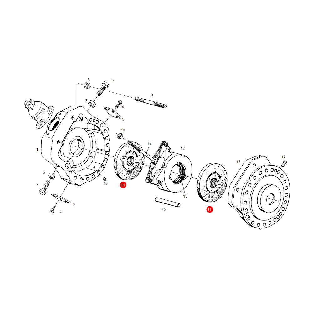 Granit - 71706000 - Foot Brake Disc Rear Hub Reduction Fendt