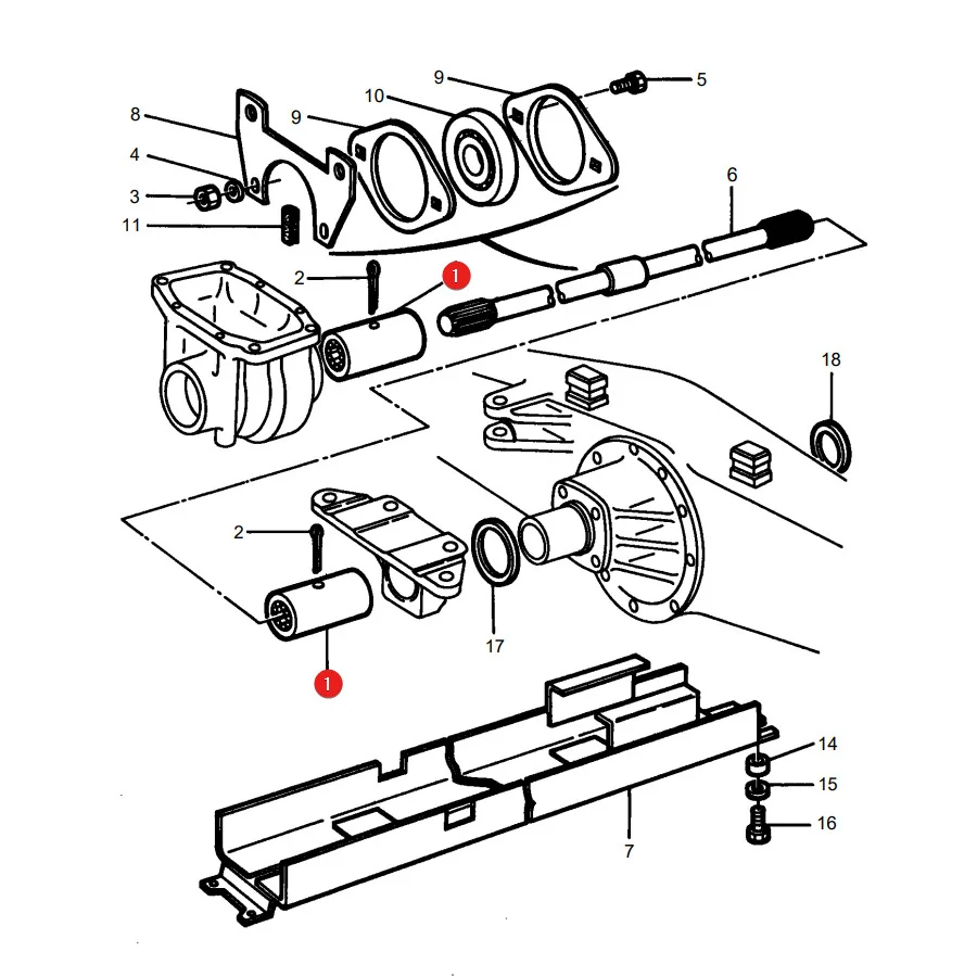 Granit - 72715203 - Massey Ferguson Drive Shaft Connecting Sleeve