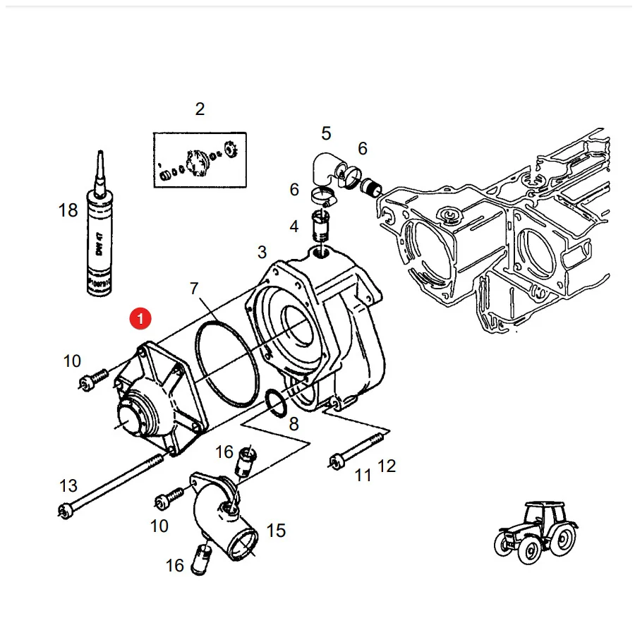 Granit - 74760011 - Water Pump With Gasket Fendt