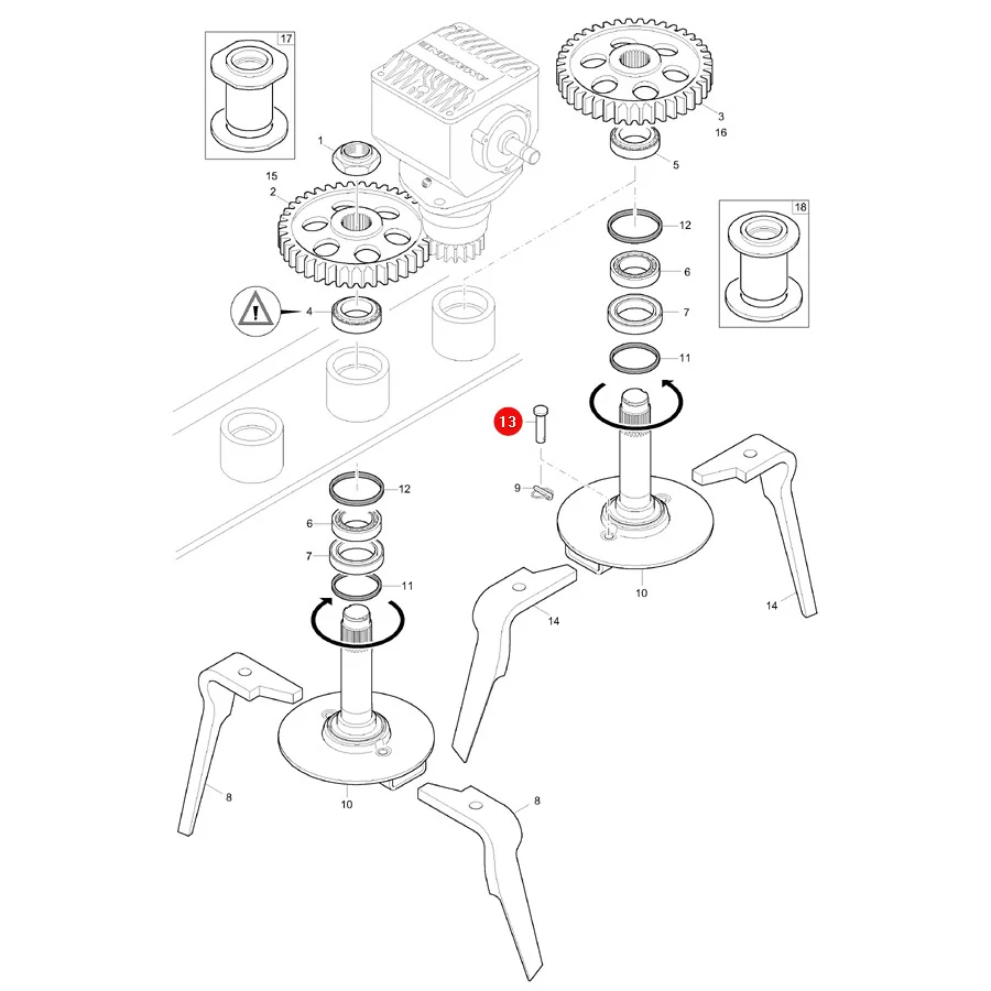 Industriehof - 18016-DK032 - Tine Mounting Pin Amazone