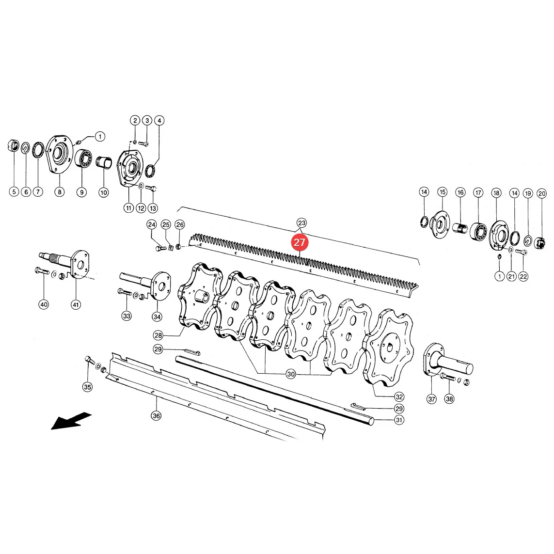 JAG - 177531-G - Pair Of Threshing Drum Beaters Claas