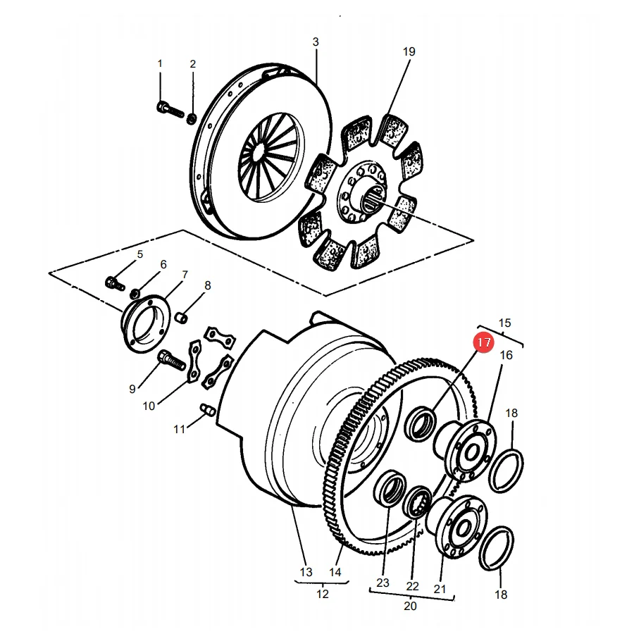 JAG - 3052116M1.01 - Clutch Seal Ring Massey Ferguson