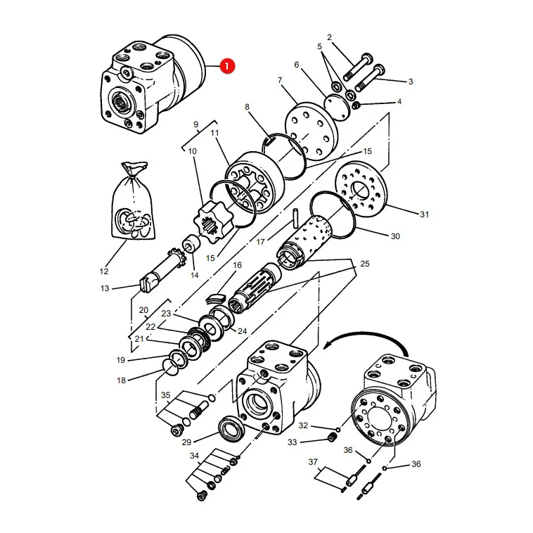 JAG - 3383107M1.02 - Massey Ferguson Steering Orbitrol