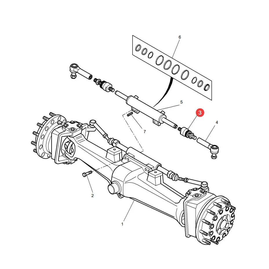 JAG - 3426312M1.01 - Massey Ferguson Steering Cylinder Joint