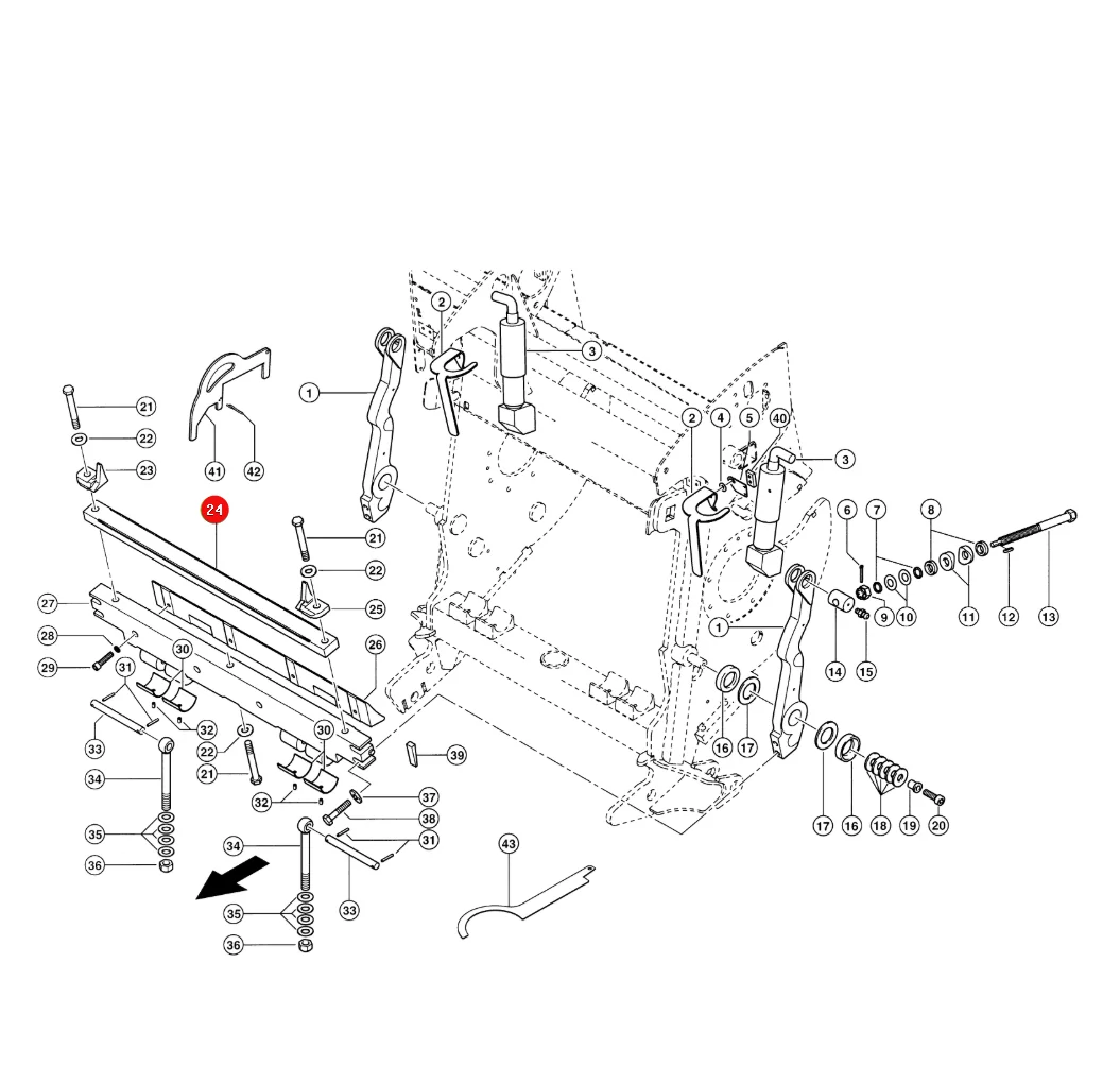 JAG - 495274.02 - Corn Header Steel Plate Claas