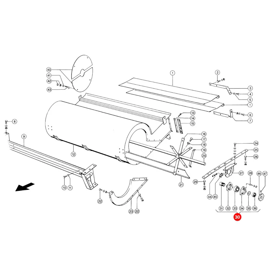 JAG - 599218-799008.03 - Bearing Housing With Sleeve Claas 505320.0