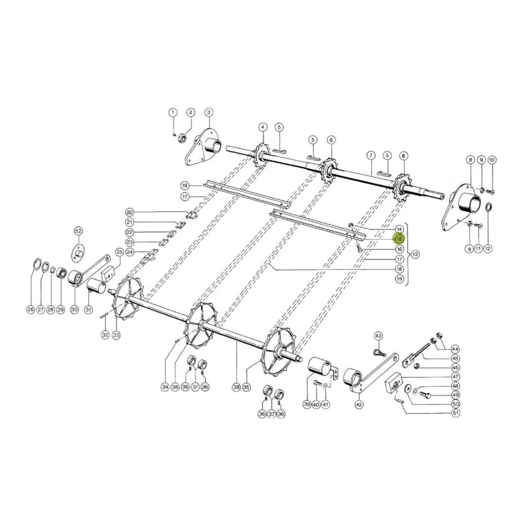 JAG - 603742.00 - Claas Left Inclined Feeder Rail