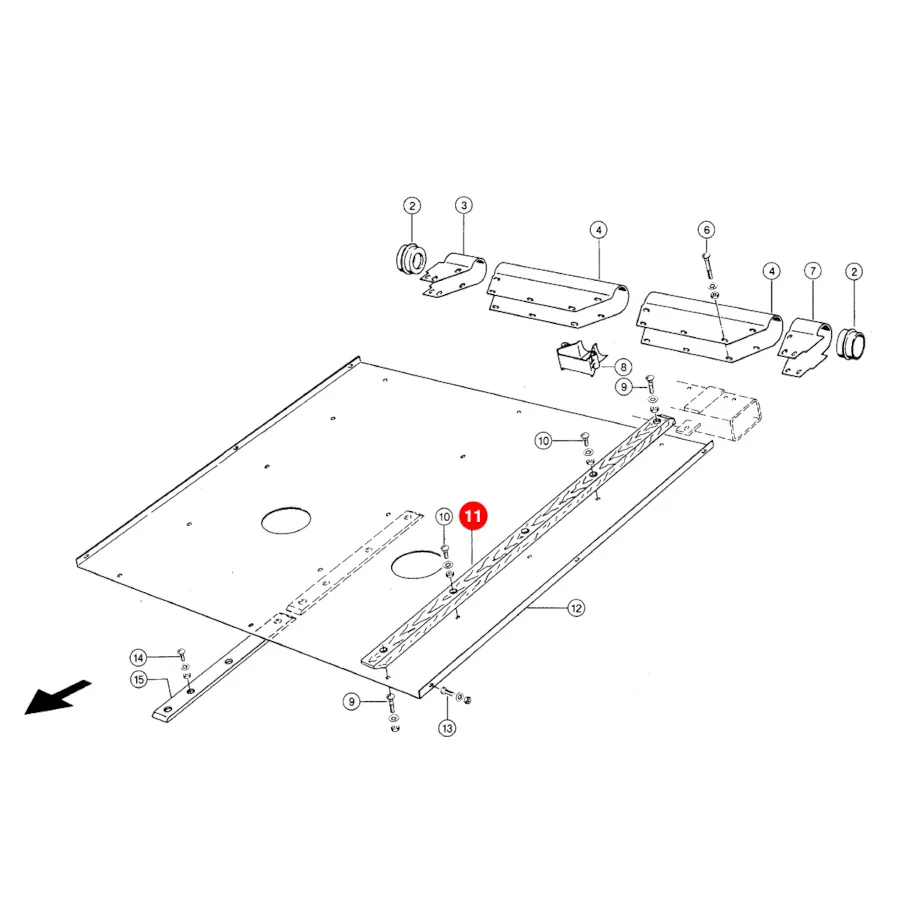 JAG - 615891.03 - Wooden Guide Of Inclined Conveyor Claas