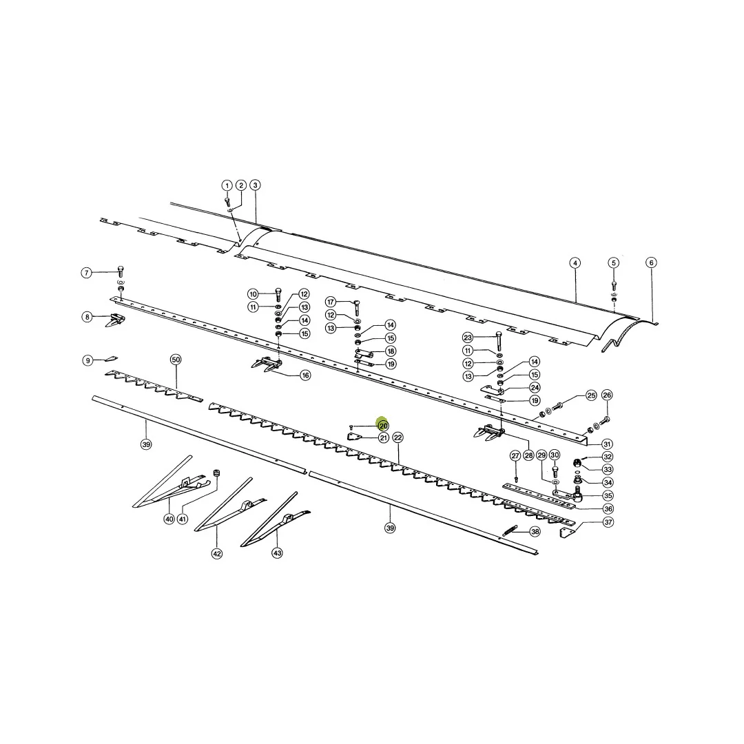 JAG - 626407-Z - Claas Short Mower Bolt With Nut M6 x 16 mm