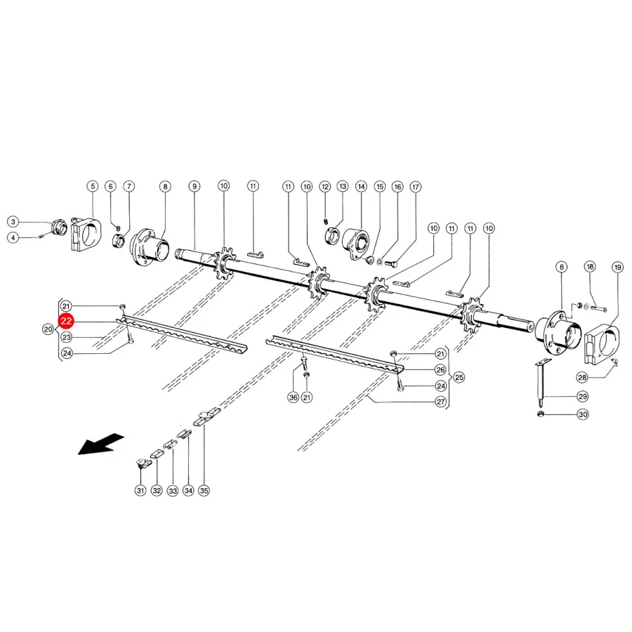JAG - 630566.00 - Claas Feeder Housing Bar