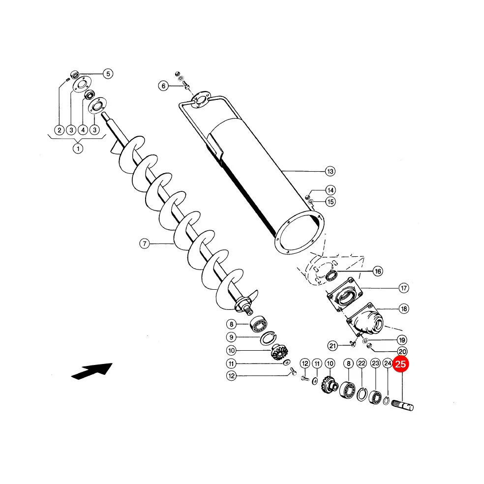JAG - 639591.00 - Claas Toothed Shaft