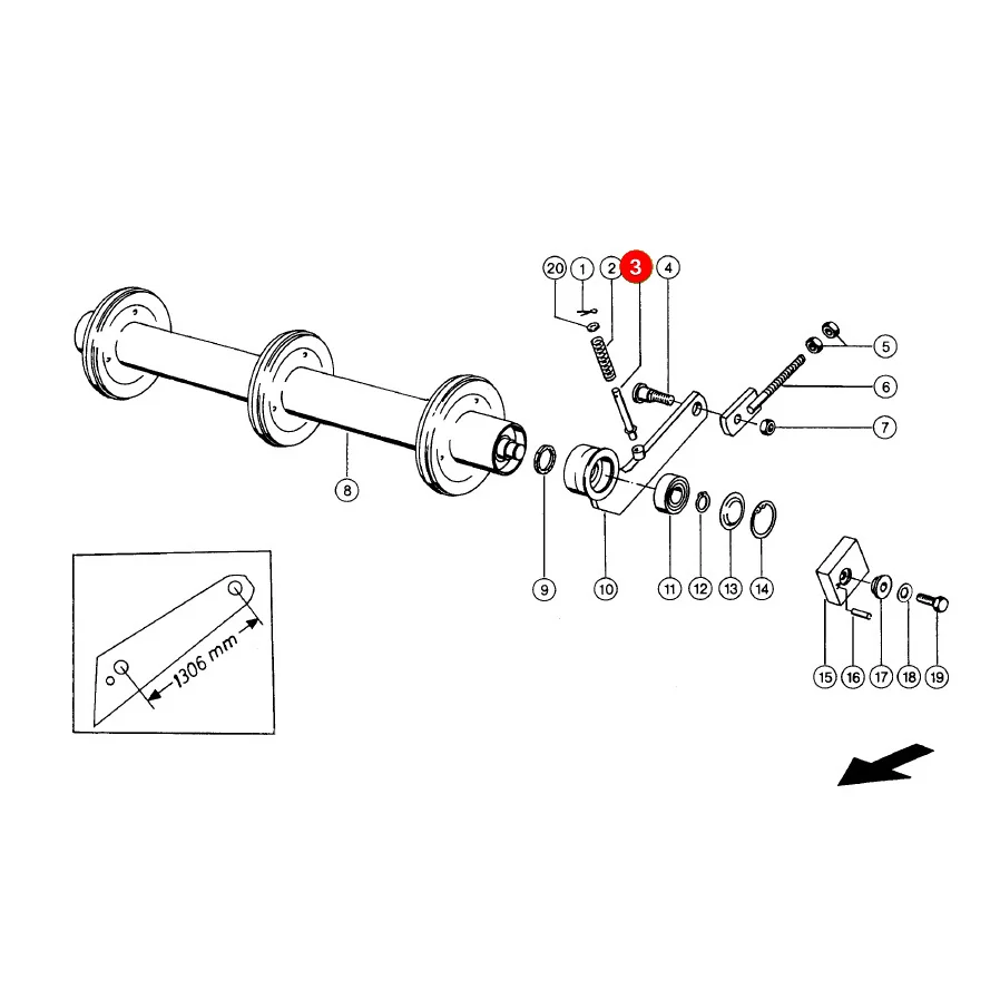 JAG - 650857.00 - Claas Pin For Feeder Drum