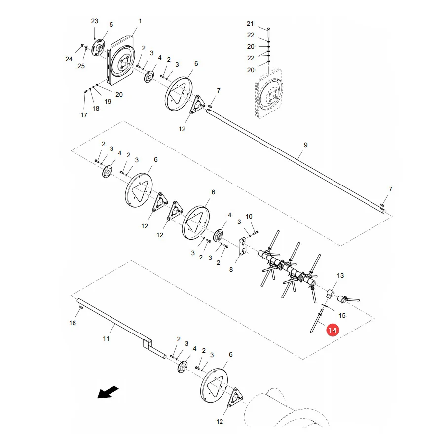 JAG - 84000121.00 - Fendt Massey Ferguson Laverda Auger Finger LA322823000
