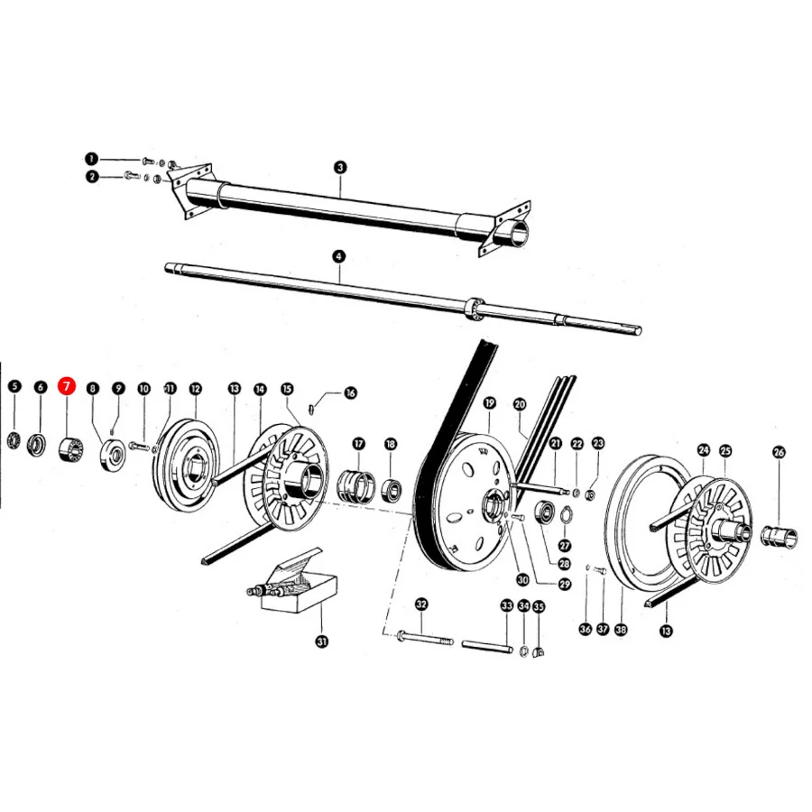 JHB - 630196-G - Claas Shaft Bearing