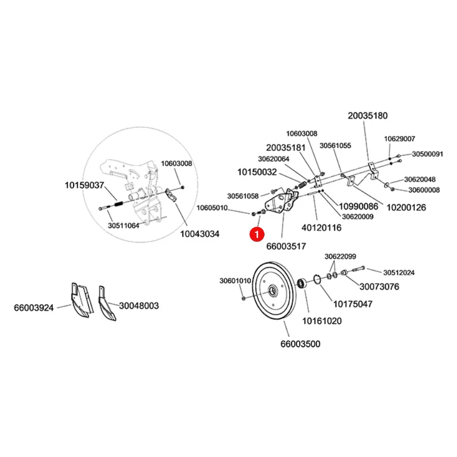 Kramp - 30073065N - Pin Of Monosem Wheel Joint
