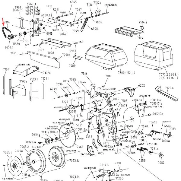 Kramp - 66002672N - Roller Chain 5R 7114 Monosem