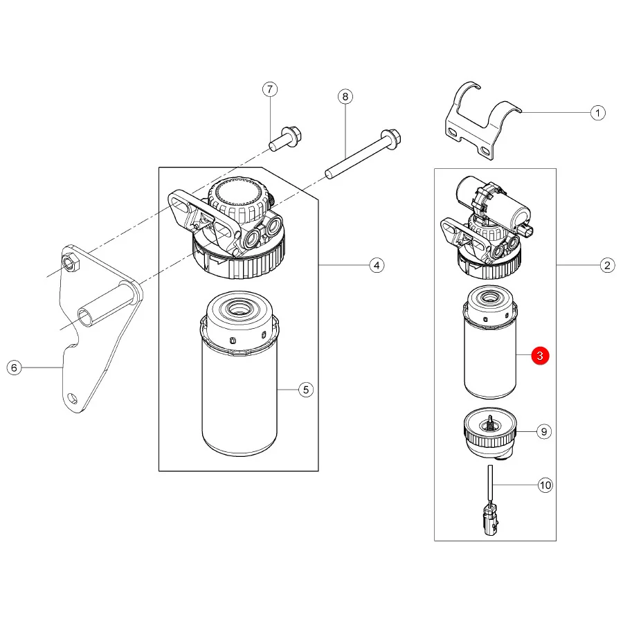 Mann - WK8187 - Fuel Filter With Water Separator WK8187