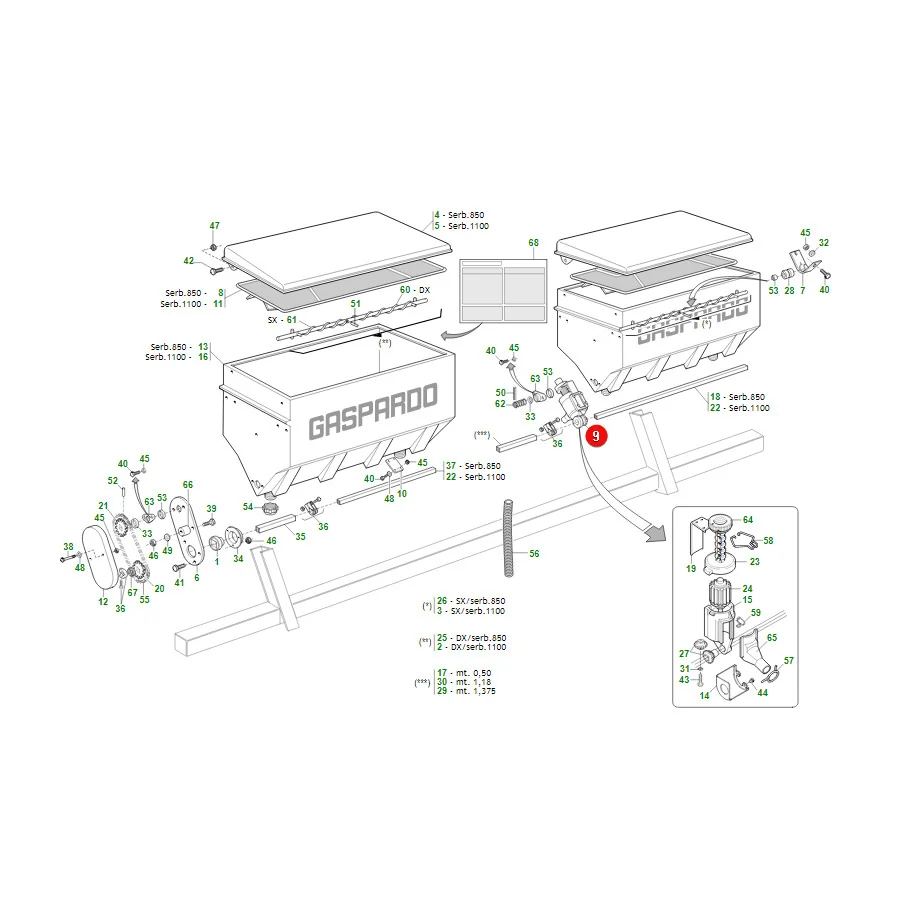 Maschio Gaspardo - G15472770R - Fertilizer Dispenser