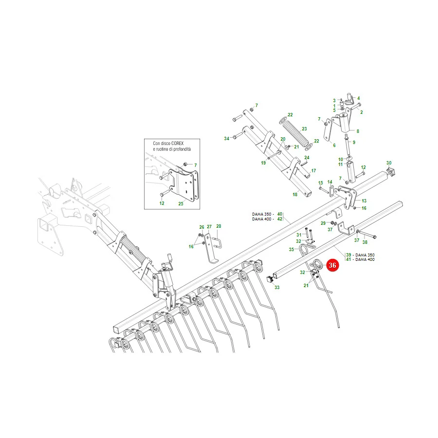 Maschio Gaspardo - G18903650R - Long Scraper Spring