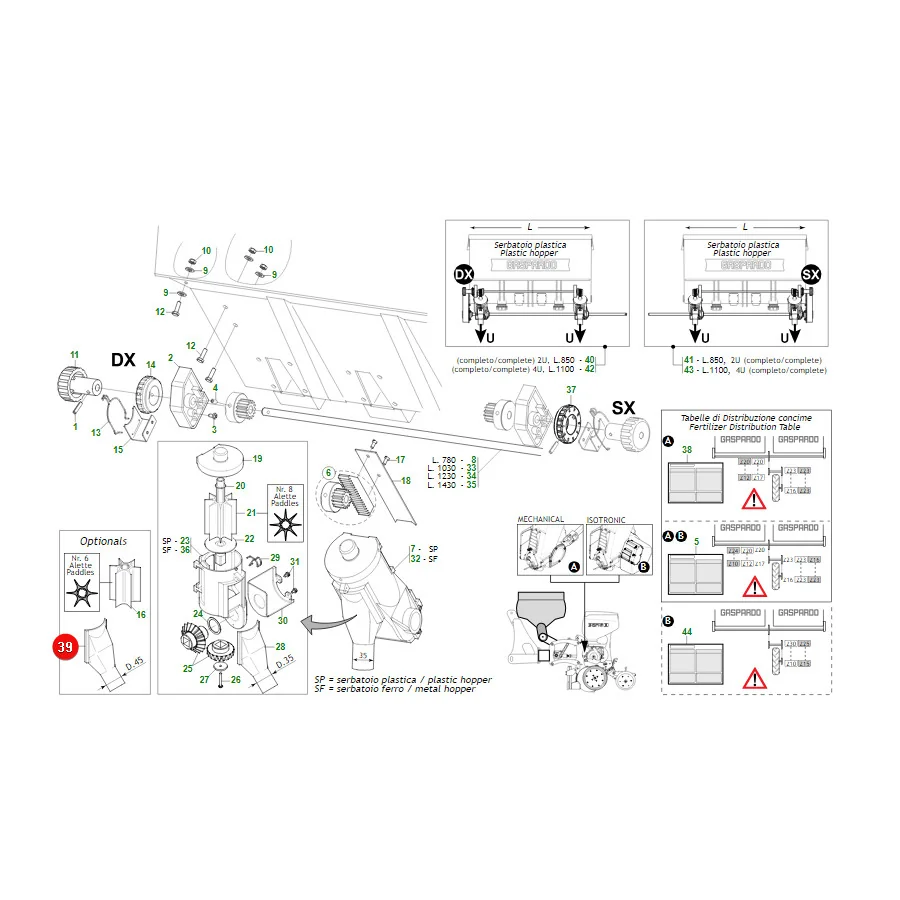 Maschio Gaspardo - G19003620R - Chute D45