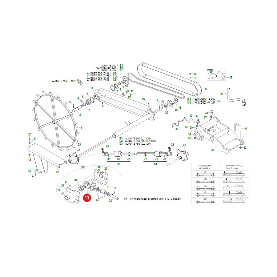 Maschio Gaspardo - G22270389R - Drive Wheels (2+2)