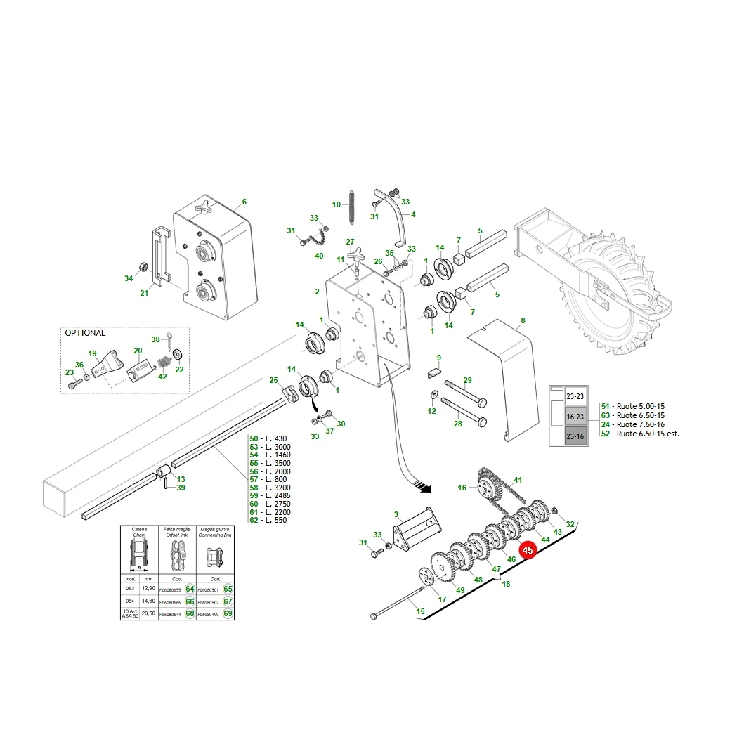 Maschio Gaspardo - G66248164R - Gear Z19 G65337005R