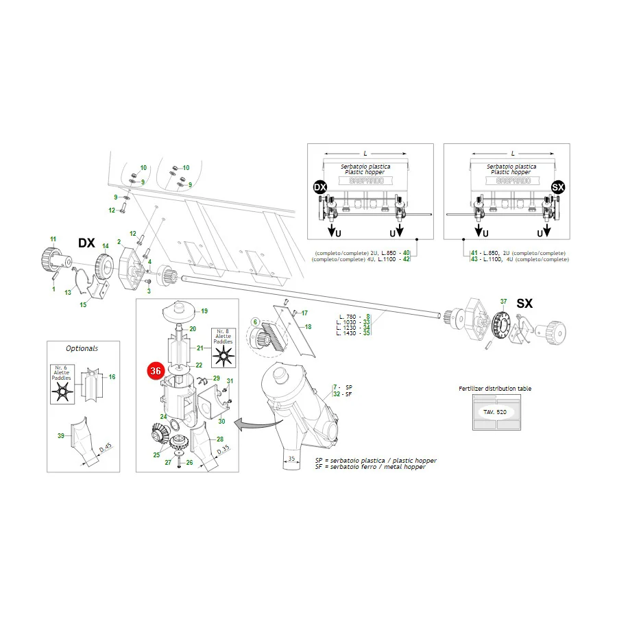 Maschio Gaspardo - G66248176R - Distributor Housing SP