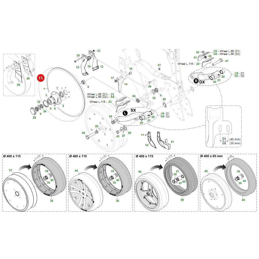 Maschio Gaspardo - GSG17722612R - Complete Coulter Disc G17722613R