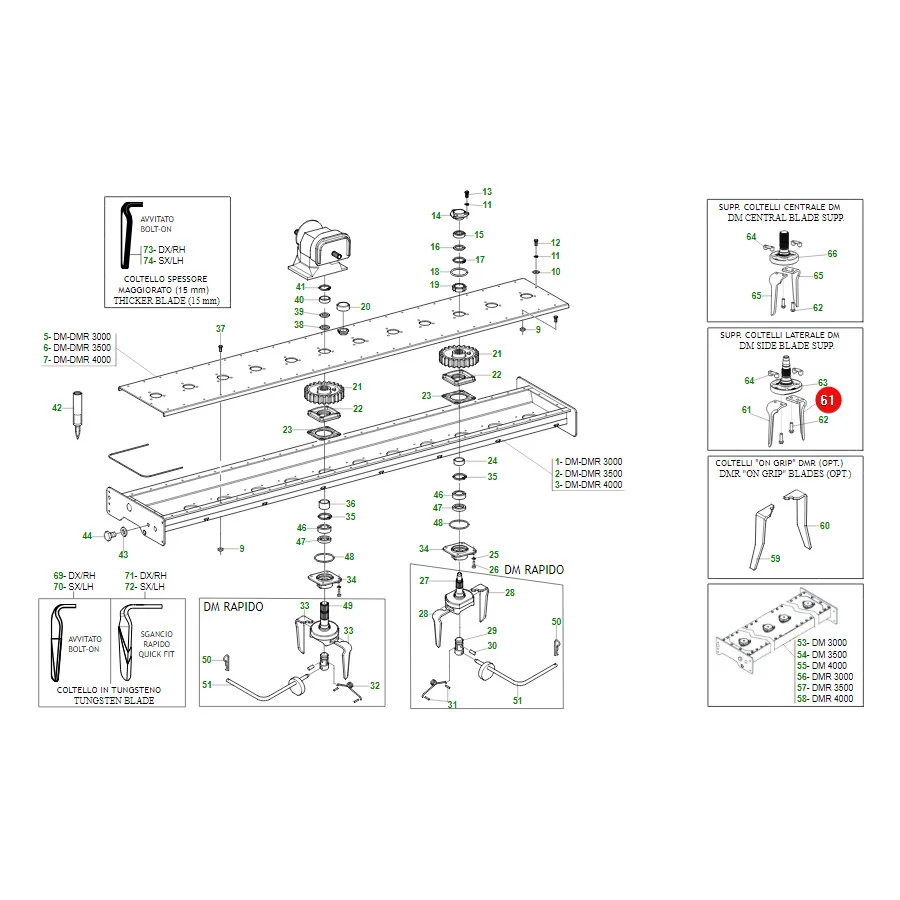 Maschio Gaspardo - M36100210R - Right Tooth