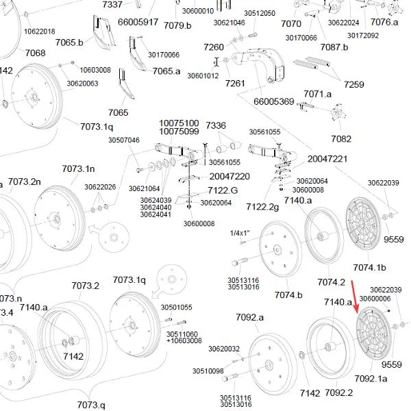 Monosem - MN10200145 - Half Of The Press Wheel 50 Mm 7092.1A