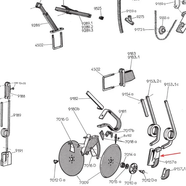 Monosem - MN65101387 - Housing with Coulter Assembly for Fertilizer Drill