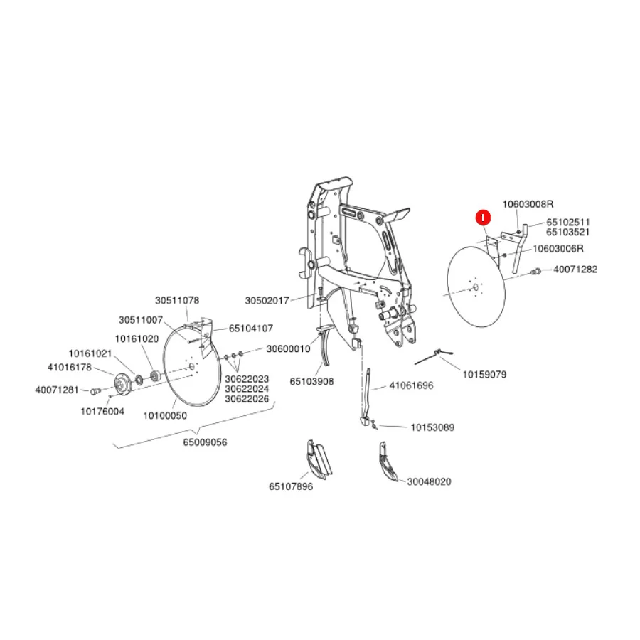 Monosem - MN65104108 - Right Scraper