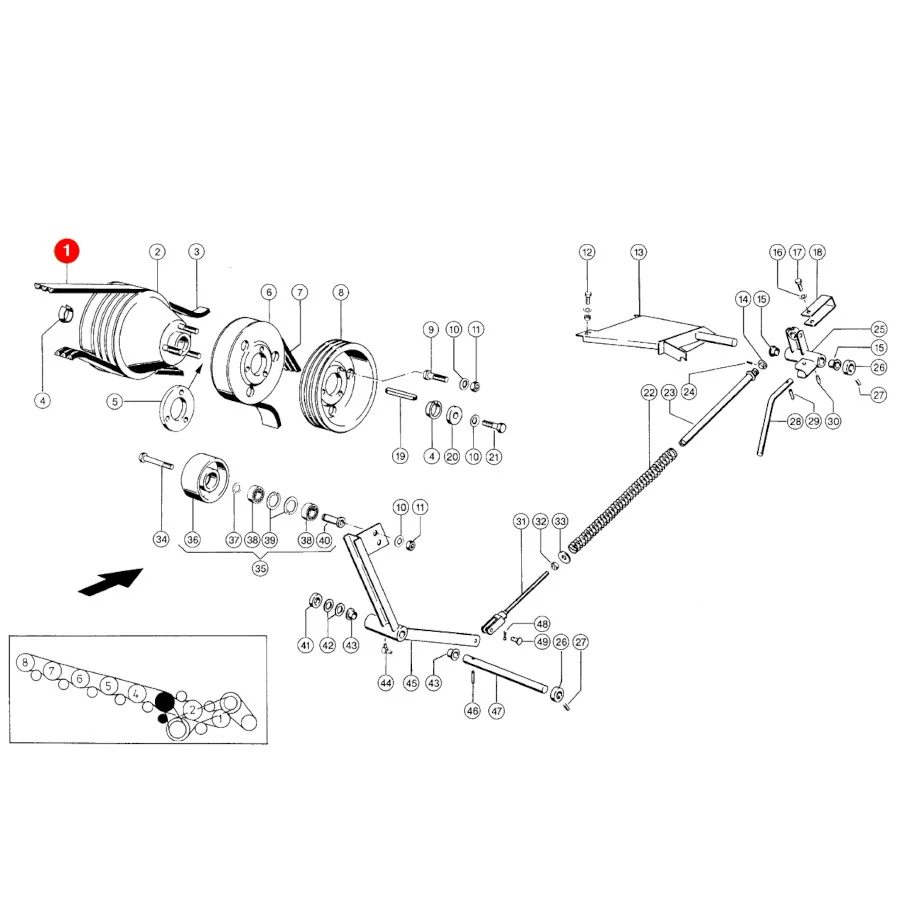 Optibelt - 1001801 - Thresher Drive V-Belt Claas