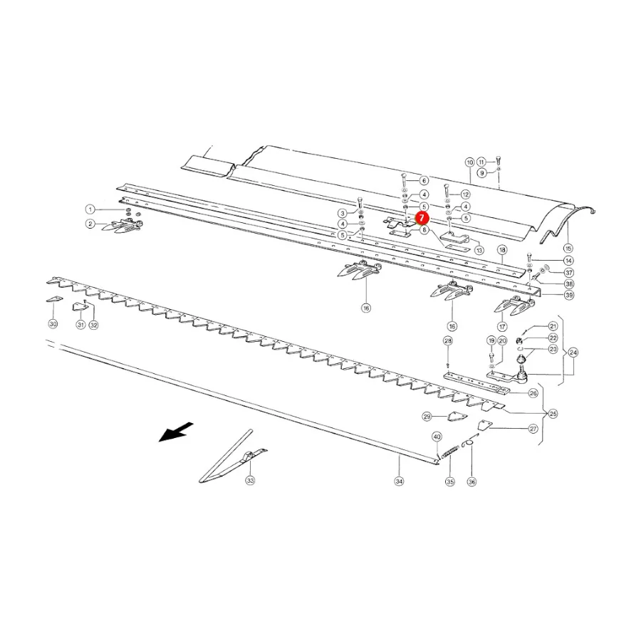 Rasspe - 767940.02 - Claas Cutter Bar Pressure Plate