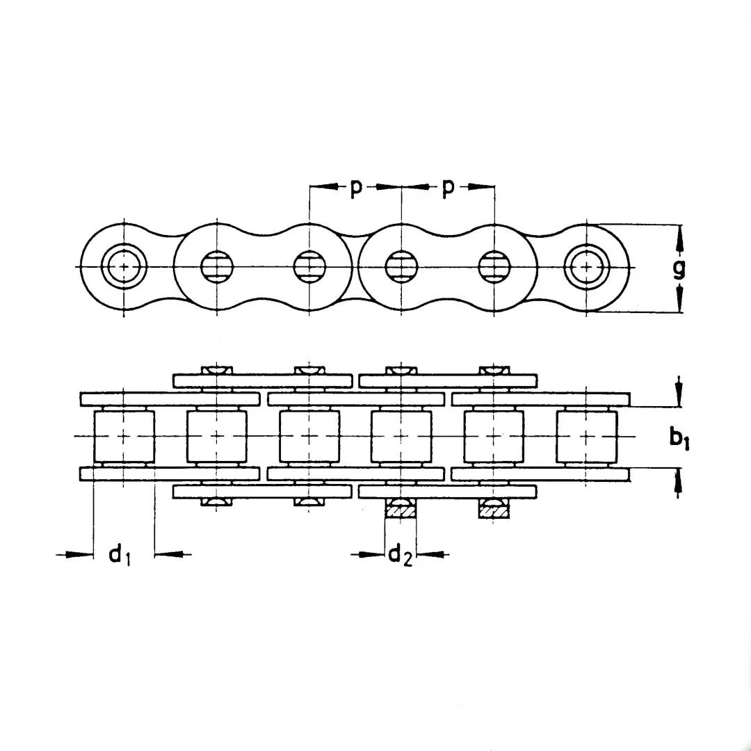 Rollon - 614895.40 - Inclined Conveyor Chain 38,4-VB Claas