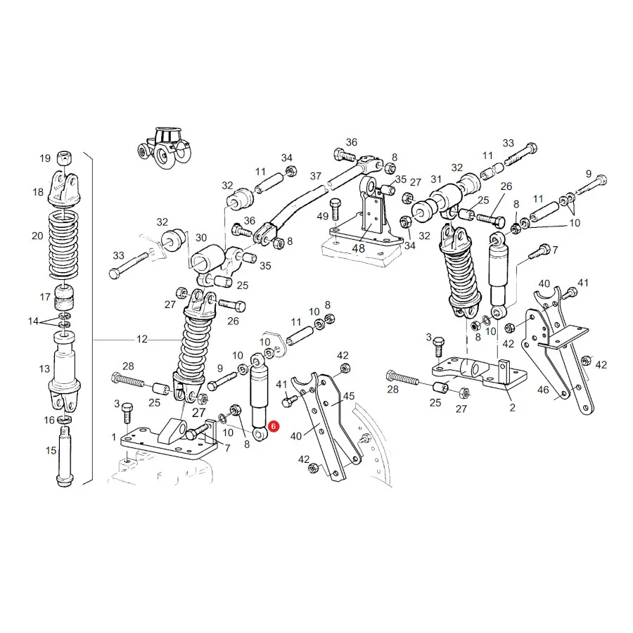 Sachs - 000217 - Fendt Cab Suspension Shock Absorber
