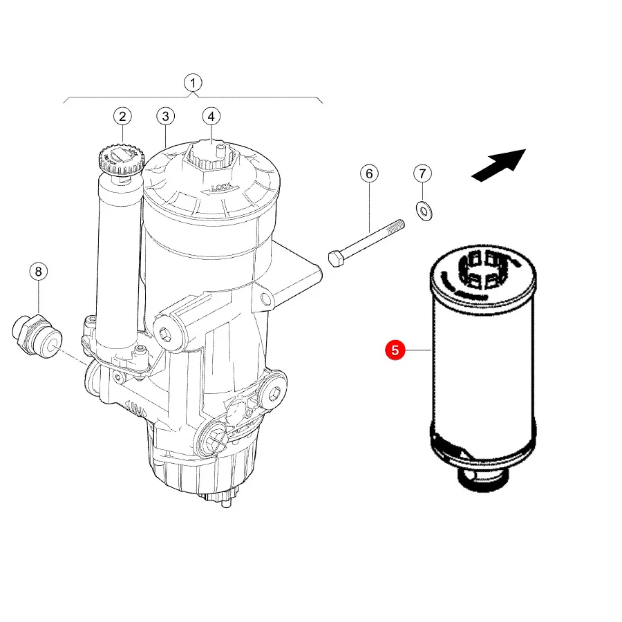 SF-Filter - SK48792 - Fuel Filter Element Claas 0007811491