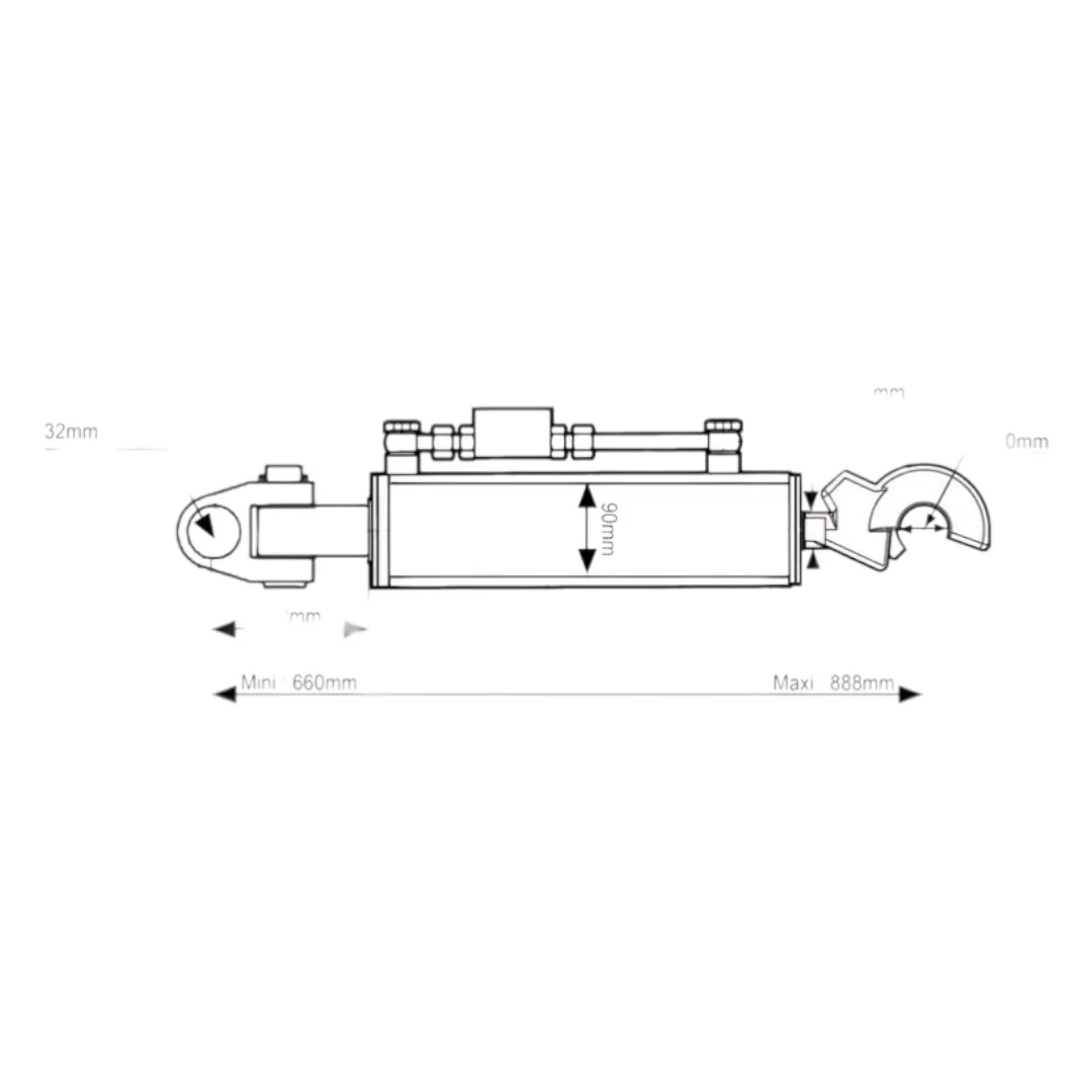 Sparex - S.150074 - Hydraulic Coupler John Deere AL219002 Cat. 3/3 Joint 660-888 mm