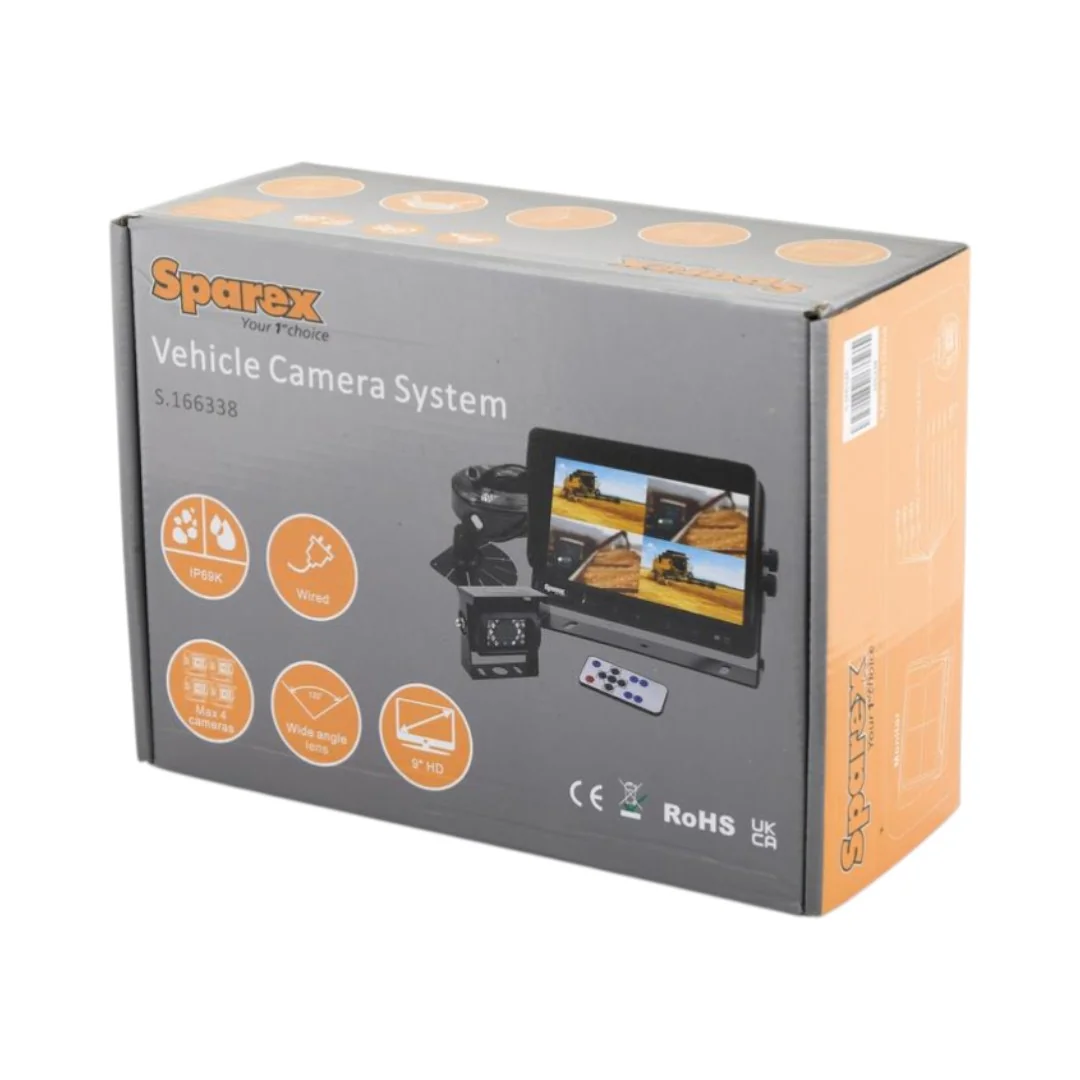 Sparex - S.166338 - Camera System With Monitor 9" 4QUAD