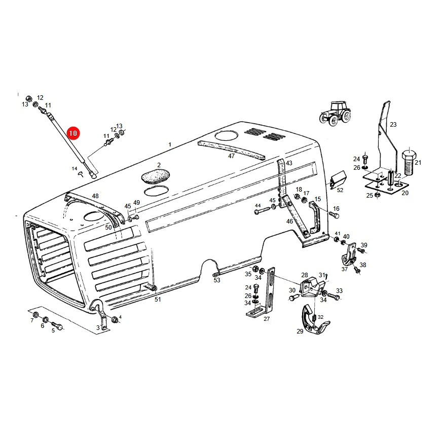 Stabilus - CA984442 - Gas Actuator Hood Fendt H199503020110