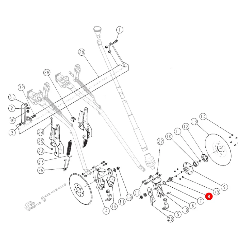 Sulky - SL621085 - Disc Coulter Wheel Axle 921085
