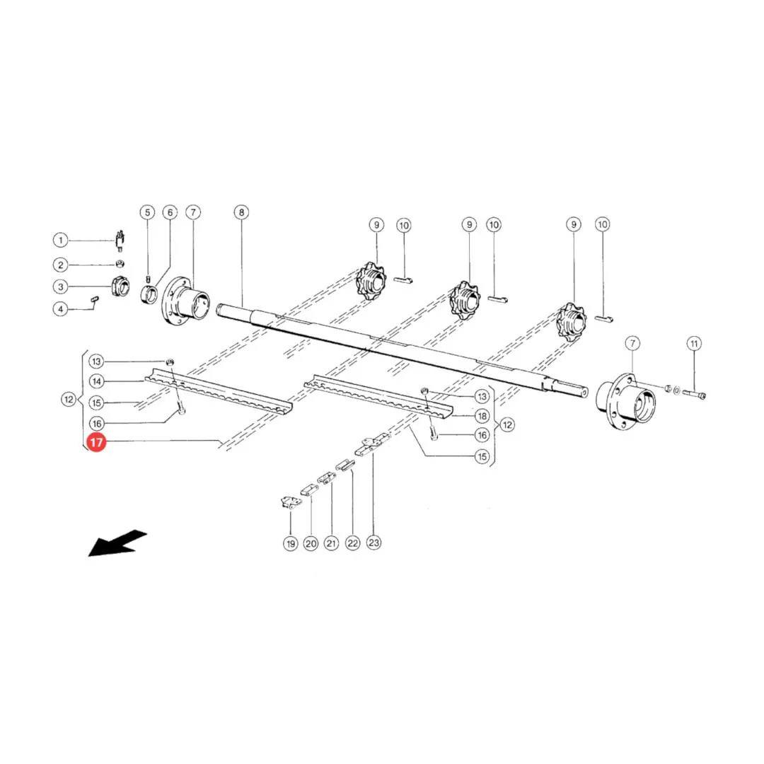 Tagex - 614895.2 - Claas 38.4-VB Inclined Conveyor Chain
