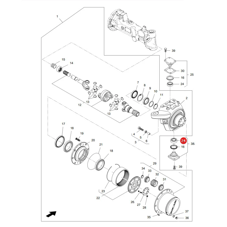Timken - HM8864988610 - Tapered Roller Bearing Front Axle