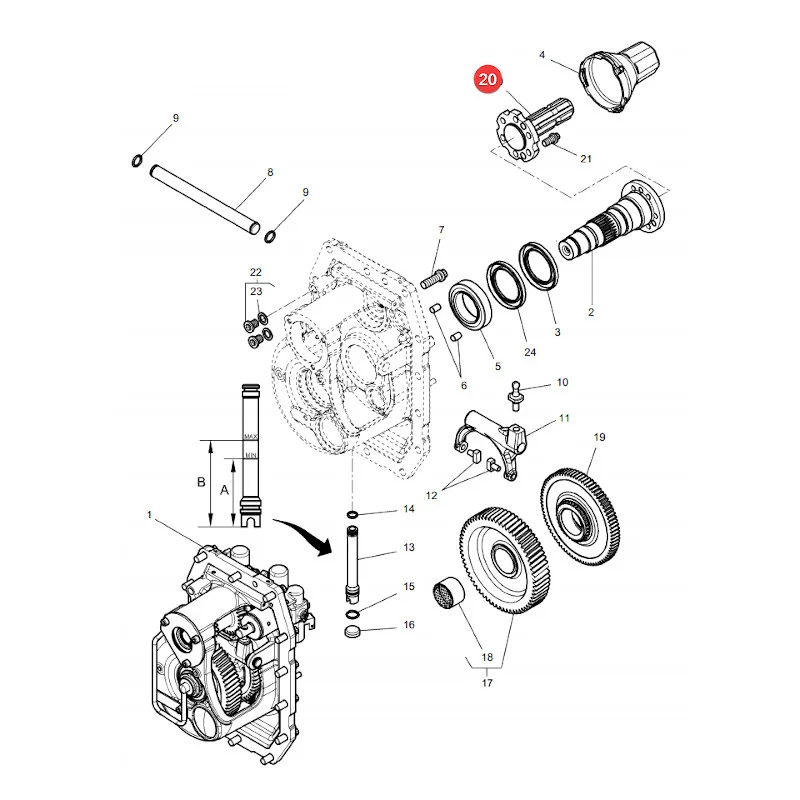 TVH - 28/303-31 - Massey Ferguson PTO Shaft End Replacement