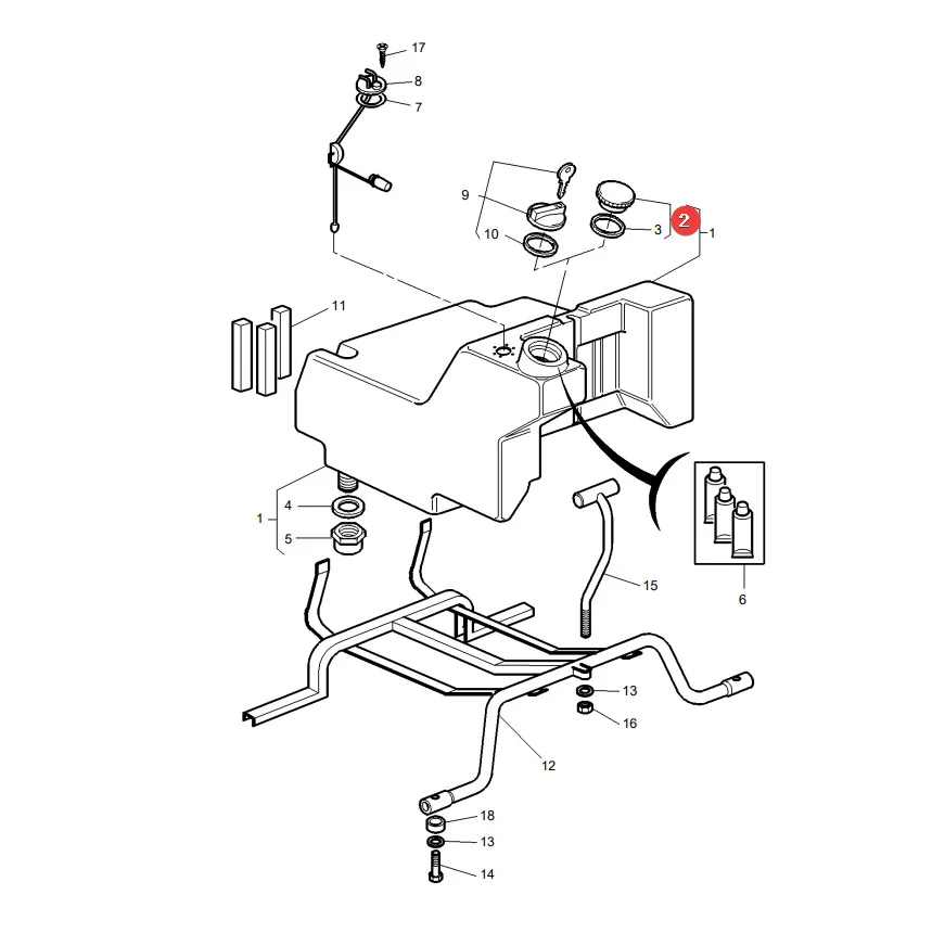 TVH - 30/105-7 - Massey Ferguson Fuel Filler Cap